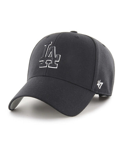47 Brand Los Angeles Dodgers Blackout MVP Black Dad Hat