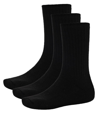 Pro Club Crew Socks Black 3-Pack
