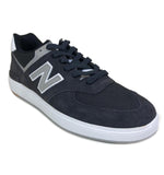 New Balance AM574  Black Phantom Grey Suede Shoes