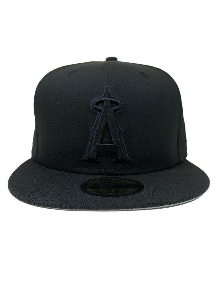 New Era Anaheim Angels 5950 Basic Black on Black Fitted Baseball