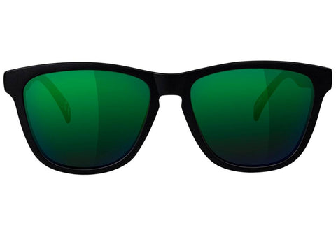 Glassy Eyewear Deric Polarized - Matte Black/Green Mirror