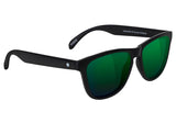 Glassy Eyewear Deric Polarized - Matte Black/Green Mirror