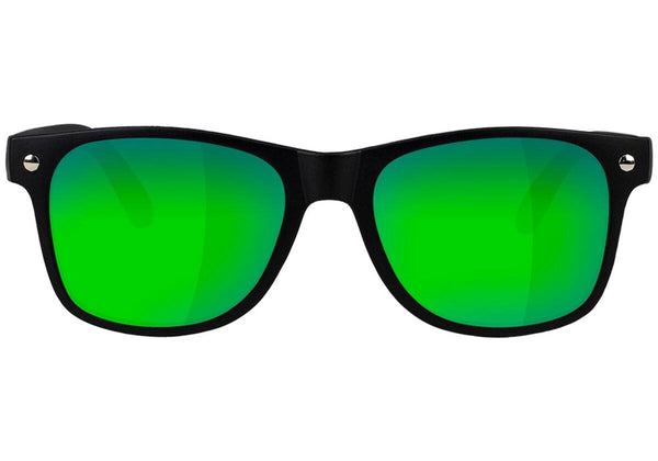 Glassy Eyewear Leonard Polarized - Matte Black/Green Mirror