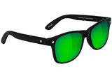 Glassy Eyewear Leonard Polarized - Matte Black/Green Mirror