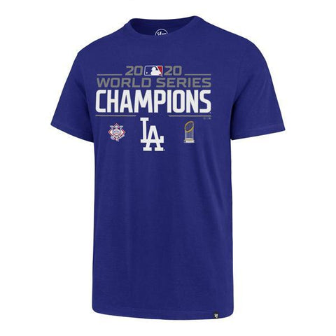 47 Brand Los Angeles Dodgers 2020 World Series Champions Blue Super Rival T-Shirt