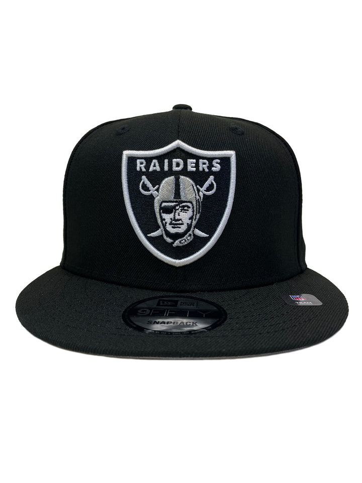 Oakland Raiders NFL TEAM-BASIC Black-White Fitted Hat