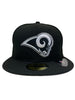 New Era Los Angeles Rams 5950 League Basic Black Fitted Baseball Cap H –  Sickoutfits