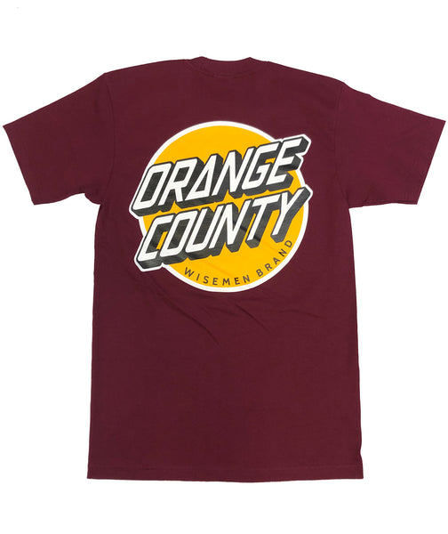 Wisemen Orange County Cruz Burgundy T-Shirt