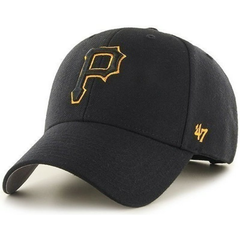 47 Brand Pittsburgh Pirates MLB Black Snap Back Hat Cap Adult One Size -  beyond exchange