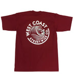 Streetwise Gear Wave Coast Burgundy T-Shirt