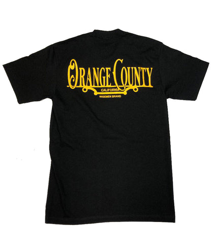 Wisemen Orange County Plaque Black T-Shirt