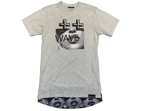 Pink Dolphin Psych Tone Oversize Inset Grey T-Shirt
