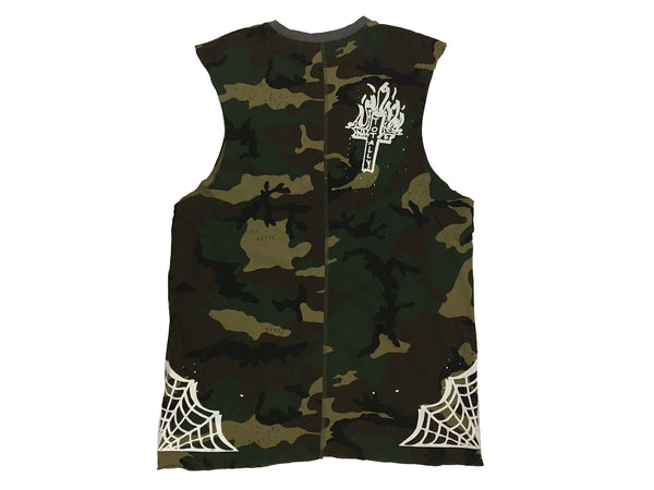 Civil Regime No Control Over Sized Camo Muscle T-Shirt